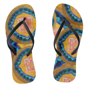 Chanclas Mandala pintada a mano Mandala Pareja de Flip Flop