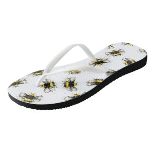 Chanclas Manosee la impresión de la abeja - impresión