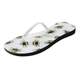 Chanclas Manosee la impresión de la abeja - impresión