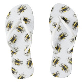 Chanclas Manosee la impresión de la abeja - impresión