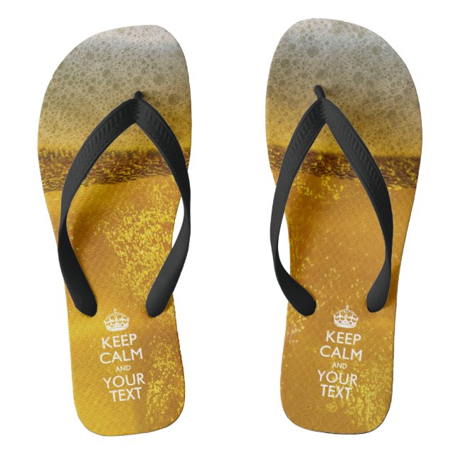 Chanclas Mantener la CALMA y el texto (Plantilla)