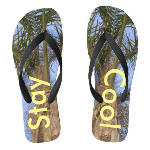 Chanclas Mantente Guay Palm Trees Blue Sky Flip Flops