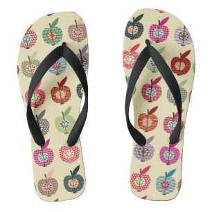 Chanclas Manzanas pequeñas en estilo retro