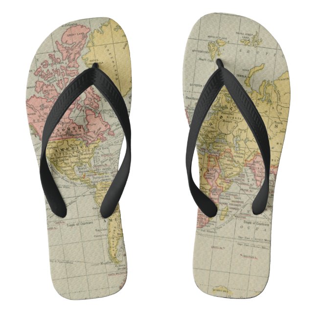 Chanclas Mapa Mundial (Plantilla)