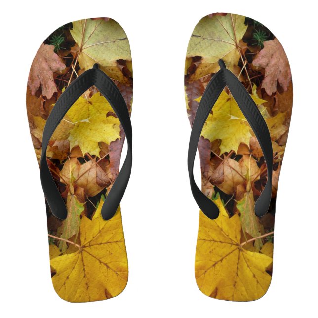 Chanclas Maple caído deja naturaleza otoño amarilla (Plantilla)