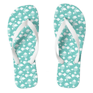 Chanclas Mar de Cortez Flying Rays Aqua Blue White