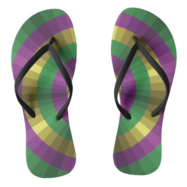 Chanclas Mardi Gras Ilusión Flip Flops (Plantilla)