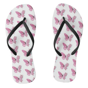 Chanclas Mariposa de flor con Sakura rosa