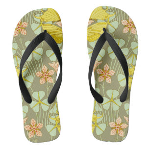 Chanclas Mariposa Floral Botánico Colorido