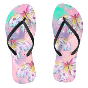 Chanclas Mariposa Pastel Flip Flops para ella