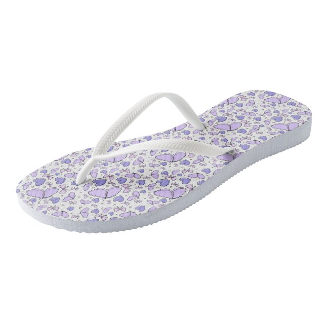 Chanclas Mariposa violeta estética (Angular)