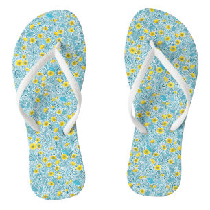 Chanclas Mariposas, amarillas, azules y blancas
