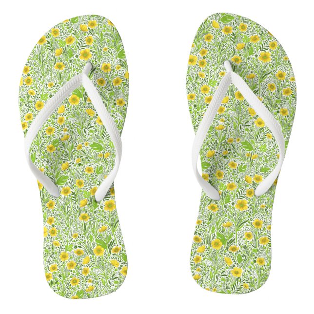 Chanclas Mariposas en blanco (Plantilla)