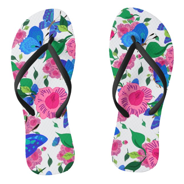 Chanclas Mariposas y Rosas (Plantilla)
