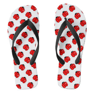 Chanclas Mariquitas rojas y negras