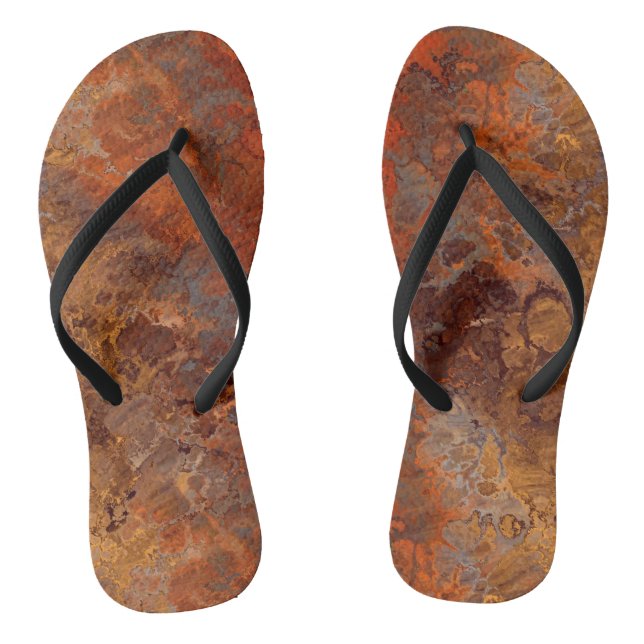 Chanclas Mármol Abstracto Oro y Óxido (Plantilla)