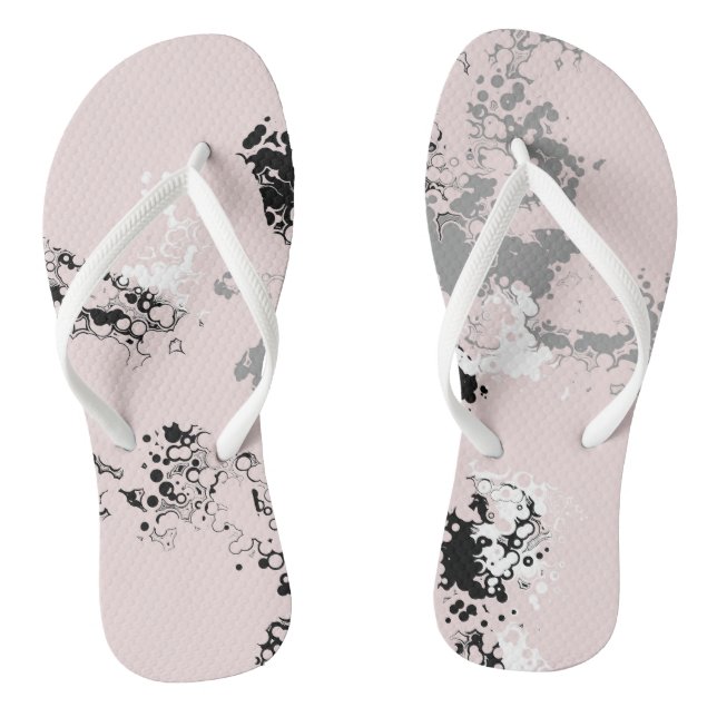 Chanclas Mármol abstracto rosa, negro y gris (Plantilla)
