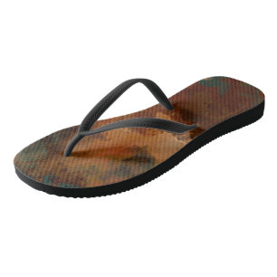 Chanclas Mármol abstracto turquesa y óxido