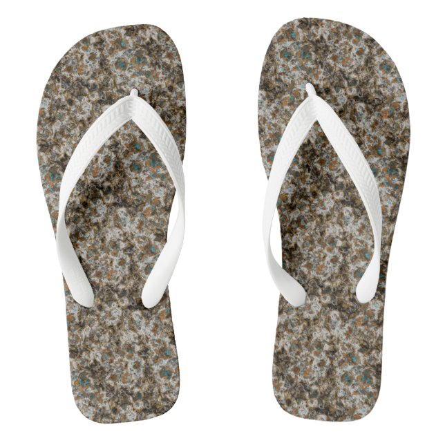 Chanclas Mármol gris, cobre y turquesa Abstracto (Plantilla)