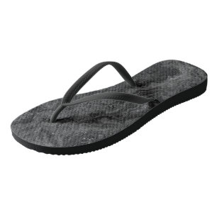 Chanclas Mármol negro y blanco con remolino abstracto