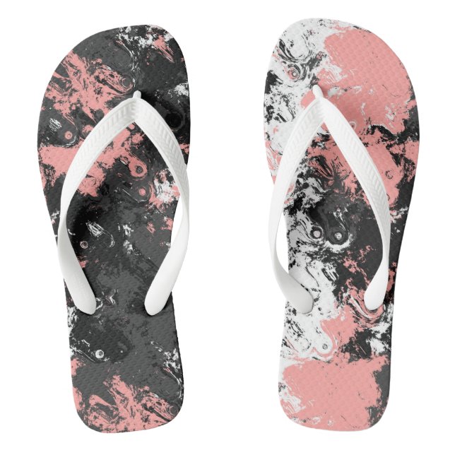 Chanclas Mármol rosa, gris y blanco (Plantilla)