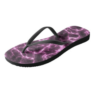 Chanclas Mármol rosa y negro con remolino abstracto