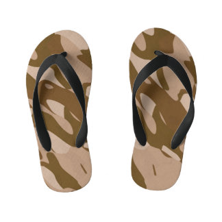 Chanclas marrones de camuflaje para niños
