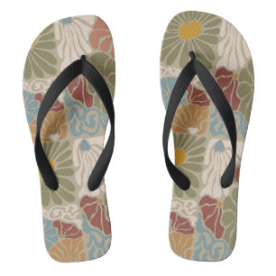 Chanclas Matisse Groovy floral Art Nouveau 1970s Boho