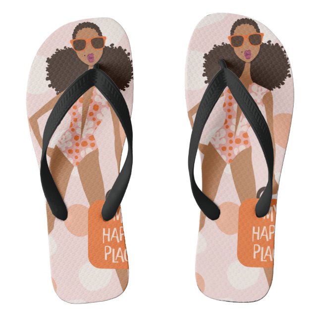 Chanclas Mayo Happy Place Flip Flops (Plantilla)