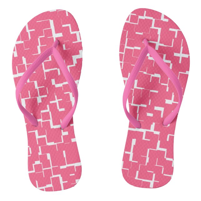 Chanclas Maze rosa y blanco, Par de Flip Flops, yoga (Plantilla)