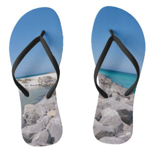 Chanclas Medio De La Isla Shell Jetty Flip Flops
