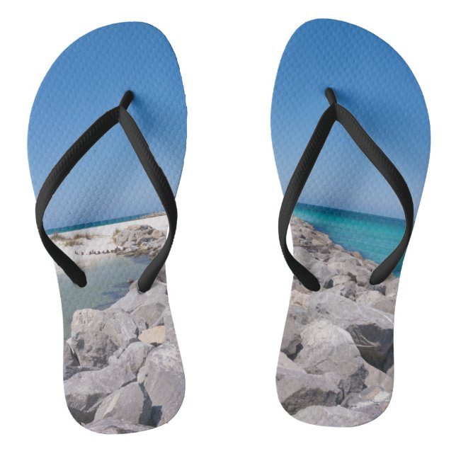 Chanclas Medio De La Isla Shell Jetty Flip Flops (Plantilla)