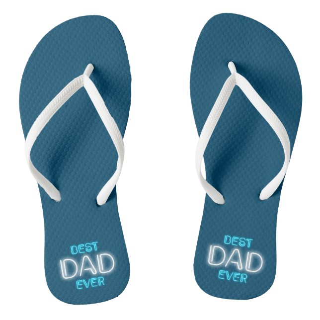 Chanclas Mejor Papá Feliz Día del Padre| Flip Flops (Plantilla)