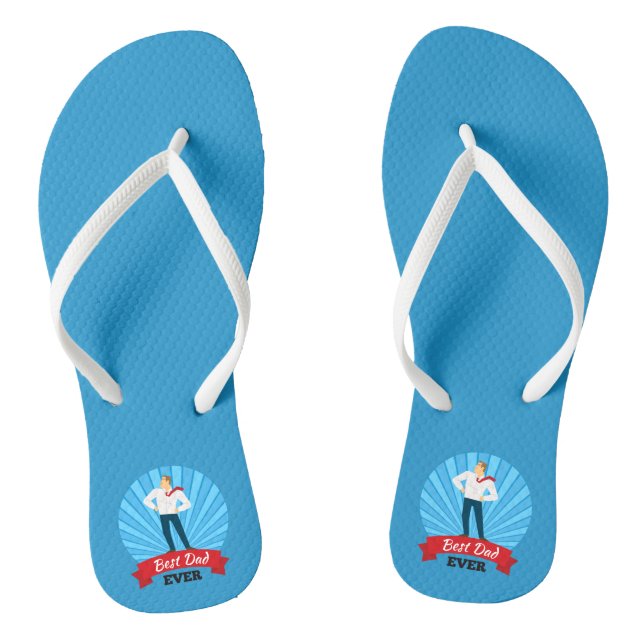 Chanclas Mejor Papá Feliz Día del Padre | Flip Flops (Plantilla)
