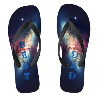 Chanclas Mejor Papá Personalizado Azul Cosmos 