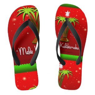 Chanclas Mele Kalikimaka Palm Tree para Navidad