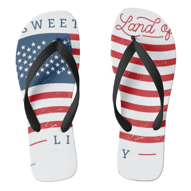 Chanclas Men's Sweet Land of Liberty Flip Flops (Plantilla)