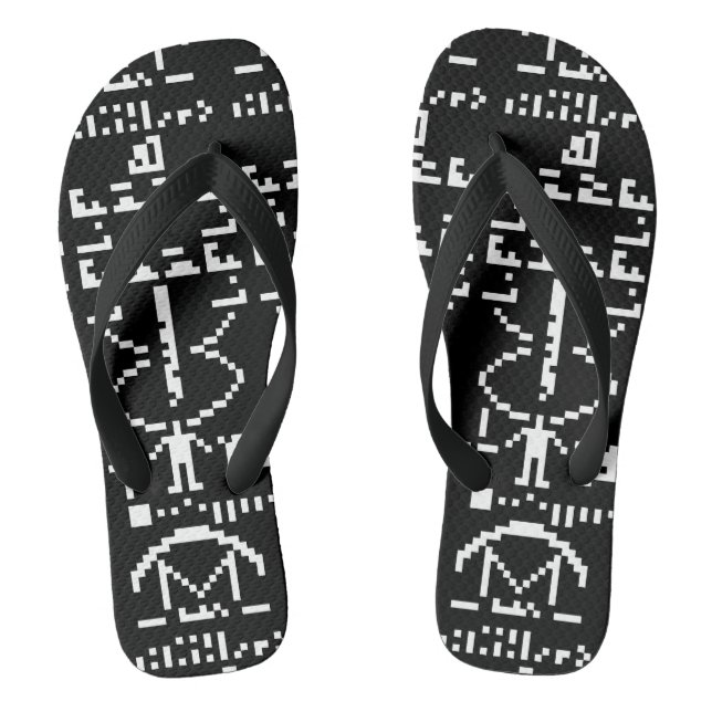 Chanclas Mensaje Binario de Arecibo 1974 (Plantilla)