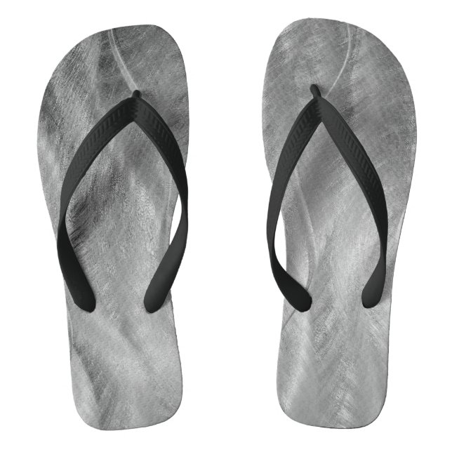 Chanclas Metalizado cepillado plateado (Plantilla)