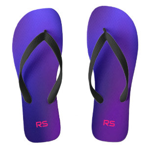 Chanclas Metamorfosis 2 Monograma inicial de elegancia azul