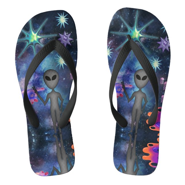 Chanclas Mikitiez aquarius galaxia verano resplandor (Plantilla)