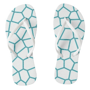 Chanclas Minimalismo Resumen Células blancas color turquesa