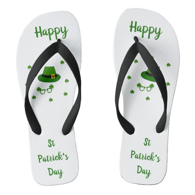 Chanclas Minimalista Feliz Día de San Patricio (Plantilla)