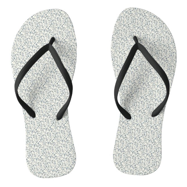 Chanclas Minimalista ramita de eucalipto azul pizarra de lo (Plantilla)