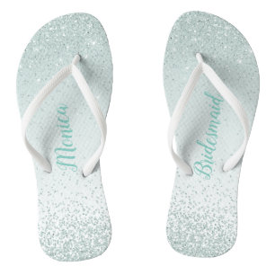 Chanclas Mint Green Bridesmaid Boda Flip Flops
