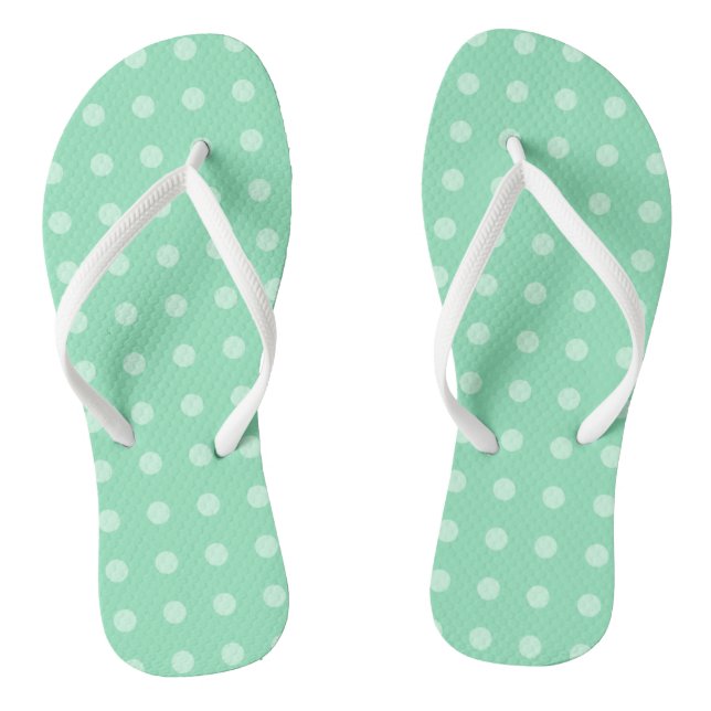 Chanclas Mint Green Doted Template Classic Design Elegant (Plantilla)