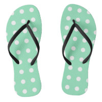 Mint Green White Dots Plantilla moderna de moda