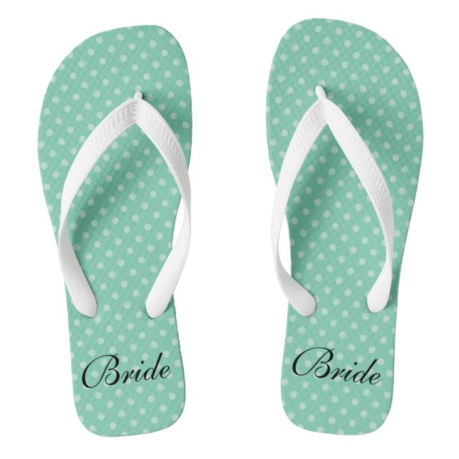 Chanclas Mint polka puntos patrón boda flops de la novia (Plantilla)