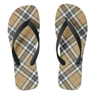 Chanclas Moda familiar Thomson Camel Tartan Plaid Pattern