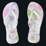 Chanclas Moda FLORAL BODA HORMIGÓN PEAS Flower Girl<br><div class="desc">Chica de flores Sandals para coincidir con la colección- Floral Moda Boda Sweet Peas en rosa y lavanda con bonito caligrafía y fuentes modernas</div>
